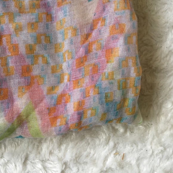 Zig Zag Aztec Chevron Rainbow Print Infinity Scarf - Picture 6 of 8